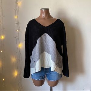 {No Comment} Colorblock Sweater
